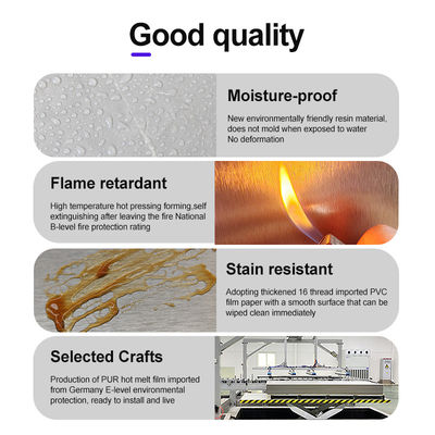 SPC Wall Panel Good Quality 600*2440*4mm Waterproof and flame retardant stone plastic siding Environment Friendly spc marble panel For Bathroom And Shower Wall Panels