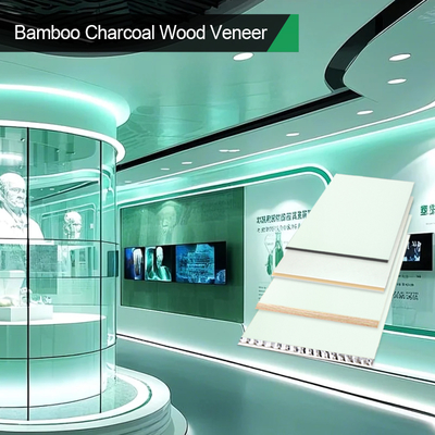 Popular Design Bamboo Charcoal Wood Veneer Waterproof And Moisture-proof Interior Decoration Board For Corridor Ceilings