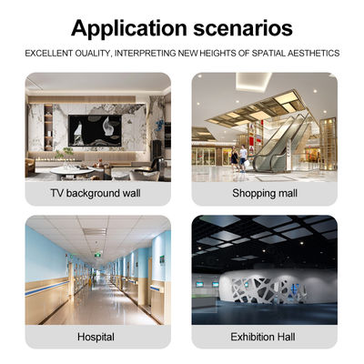 New Bamboo Charcoal Wood Veneer PET High Gloss White Marble Wall Paneling Waterproof Decorative Panel For Exhibition Halls