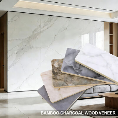 Indoor Carbon Crystal Plate Marble Wpc Cladding Wall Panels Boards PVC Filmed Bamboo Charcoal Wall Panel