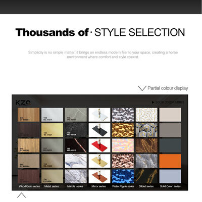 Custom Modern PVC Marble Wall Panel Glossy Waterproof For Household And Commercial