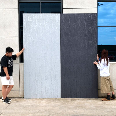 OEM ODM Bamboo Charcoal Veneer Sheet Metallic Fabric Texture Wall Panel for Bedroom Wall Decor