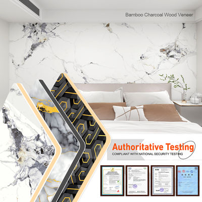Modern Bamboo Charcoal Wood Veneer Wall Panel Decorative Design for Bedroom Furniture Living Room Office Wall Board