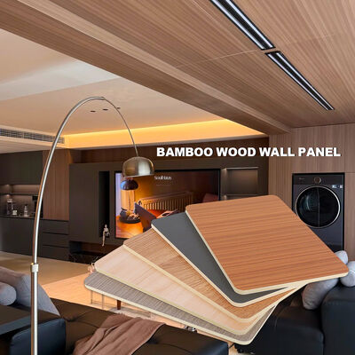 الخيزران الفحم الخشبي اللوحات الزخرفية الداخلية اللوحات الجدارية خلفية PVC اللوحات الجدارية للفنادق المكاتب السقوف المعلقة